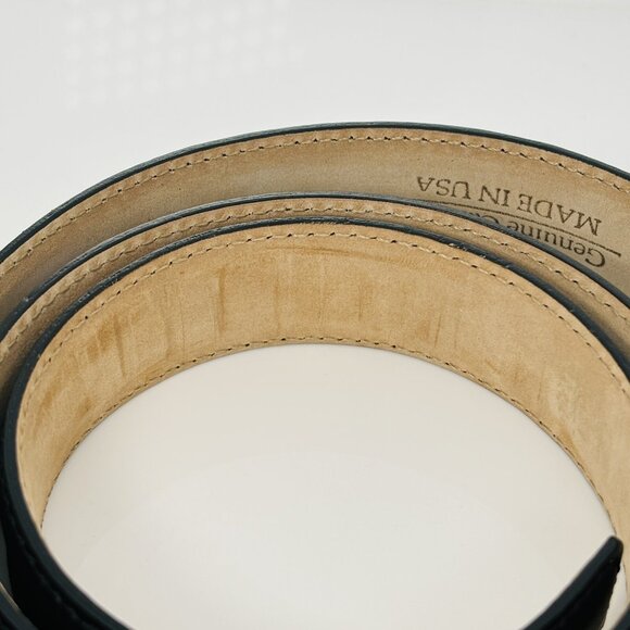 Tiffany Black Leather Mens Belt Size 34 - Picture 10 of 10